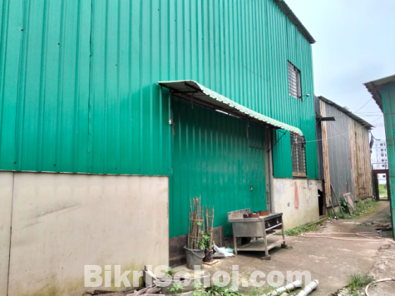 ১০০ ফুট রাস্তার পাশে  ৫০০০sqft গোডাউন/কারখানা ভাড়া